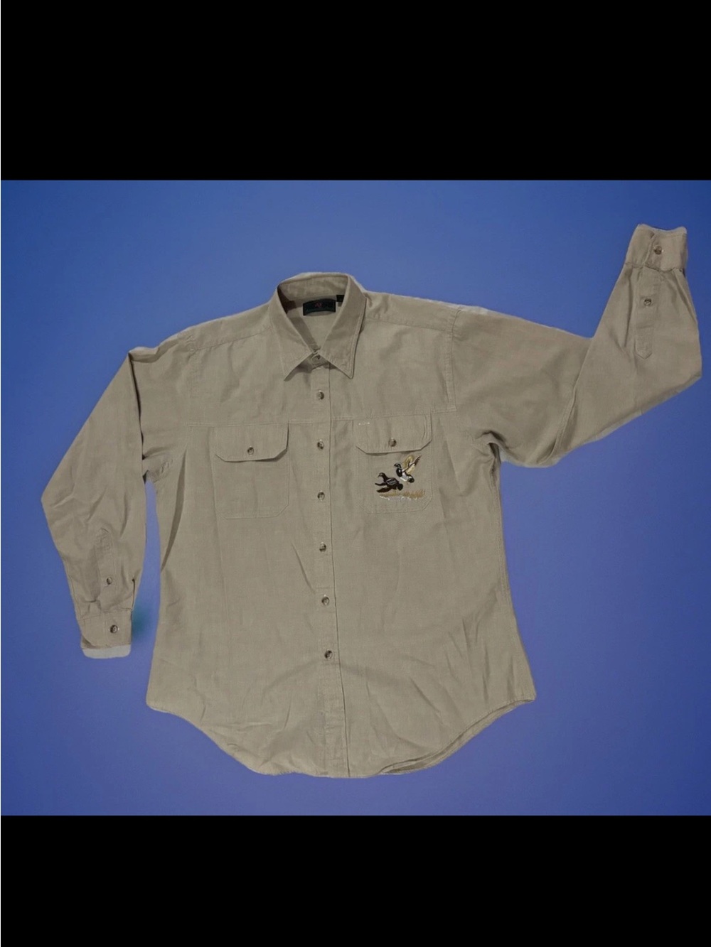 Abercrombie & Fitch VTG Duck Embroidered British Hong Kong L/S SZ.L Button Shirt
